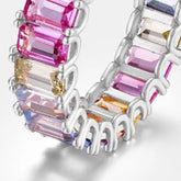 CHLOE STERLING SILVER MULTI COLOR RING